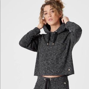 NWT Women’s Raw Edge Cropped Hoodie